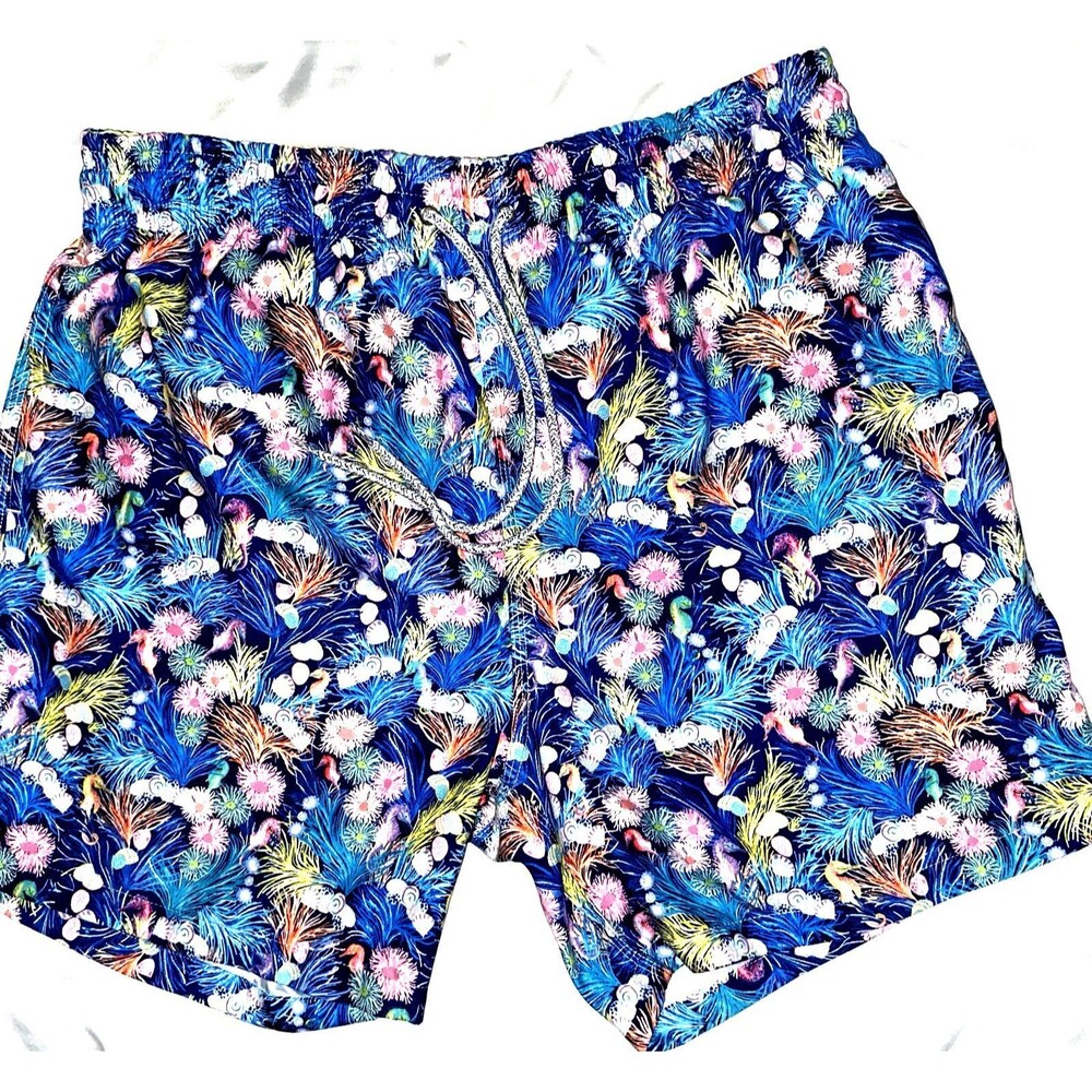 Michael's Blue Coral Swim Trunks Mens Size XL  6” Inseam Mesh Lined